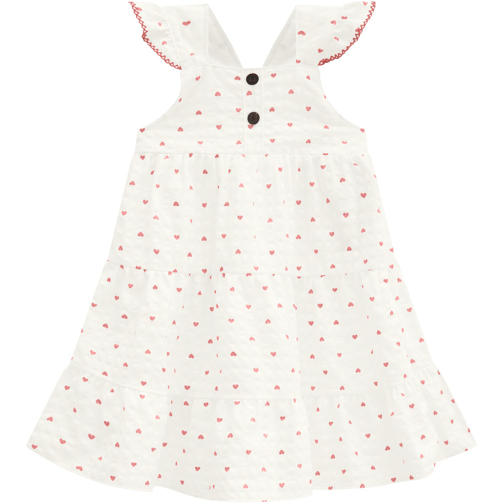 Copied - White and pink Mini Heart Dress Size 3
